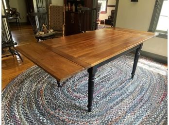 CUSTOM DINING TABLE w/ BREADBOARD ENDS