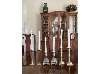 (3) PAIR OF CANDLESTICKS INCLUDING ITALIAN ARGENTE