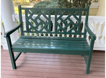 FRONT PORCH BENCH in GREEN PAINT