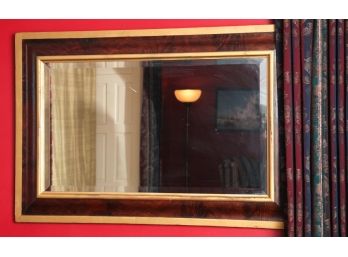 MAHOGANY OGEE BEVELLED GLASS MIRROR