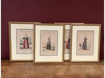 FOUR (19th c) FRENCH FASHION PRINTS