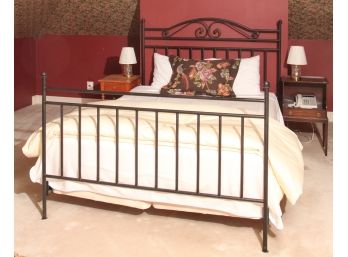 CAST IRON QUEEN-SIZED BED