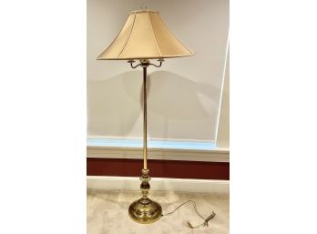 (4) LIGHT BRASS FLOOR LAMP