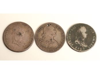 1803 CARLOES IV (8) REALES PIECE & TWO OTHERS