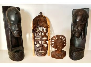 (4) AFRICAN and INDONESIAN CARVINGS