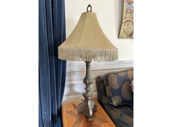 PATINATED CAST ZINC ALLOY TABLE LAMP