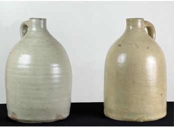 (2) STONEWARE JUGS: F.T. WRIGHT & SONS w ANOTHER