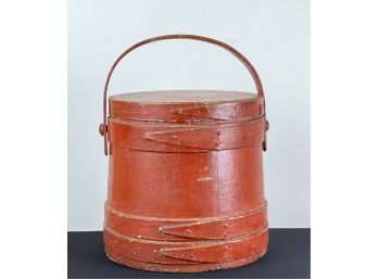 FINGER LAP SWING HANDLE FIRKIN IN RED PAINT