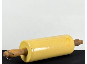 HEAVY YELLOW WARE ROLLING PIN