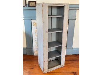 PAINTED PINE (5) SHELF STORAGE CABINET