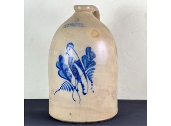 F.B. NORTON & CO (3) GAL STONEWARE JUG w BIRD