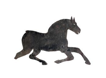 SHEET METAL RUNNING HORSE WEATHERVANE FRAGMENT