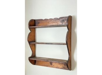 PRIMITIVE (3) TIERED HANGING PINE SHELF