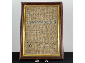 1871 ALPHANUMERIC SCHOOLGIRL SAMPLER