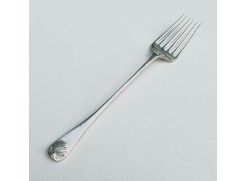 Williamsburg By Stieff Sterling Silver Cold Meat Fork - 6-Tine / 10' - Shell Pattern