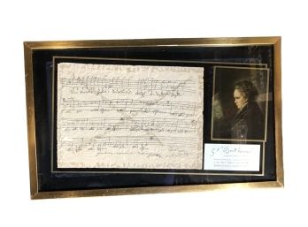 A Print Of Letter Written As A Musical Sketch By Beethoven