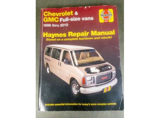 Chevrolet & GMC Full-Size Vans 1996-T2010 Haynes Repair Manual