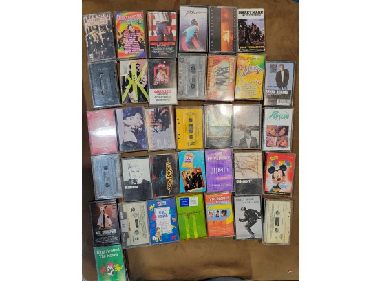 Vintage Cassette Tapes Collection - Madonna, Bruce Springsteen, Grease 2, Boston & More!