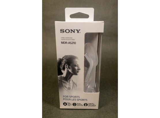 Sony MDR-AS210 Sport Headphones With Water Resistance, Secure Fit, Tangle-Free Cable