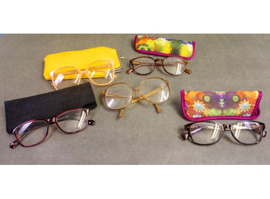 Vintage Eyeglass Collection - Various Styles And Cases Included