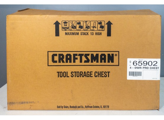 Craftsman RED Tool Storage Chest - Model 65902, 4-Drawer Professional Chest