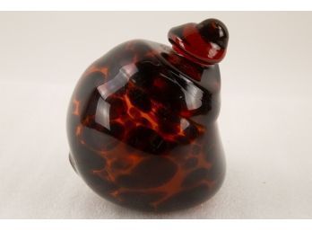 Tortoise Amber Conch Shape Glass Decor