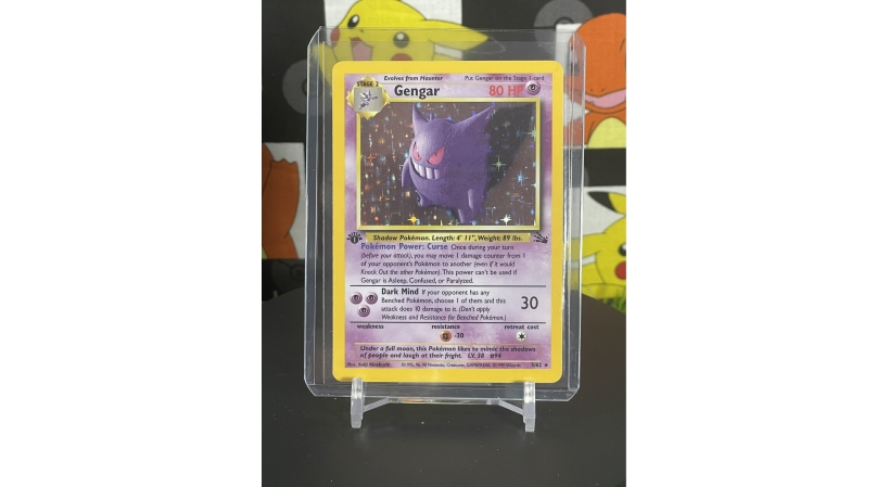 Carta Pokemon Gengar rare holo fossil 1ST Edition - Vinted