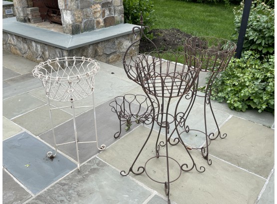 Assortment Of Outdoor Plant Stands