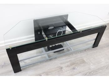 Modern Corner Glass And Black Television Stand By Tech Craft