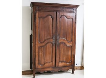 French Louis XV Style Cherry Armoire With Key