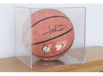 Isaiah Thomas Signed Basketball In Lucite Case