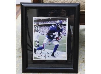 #17 Plaxico Buress New York Giants Photograph Signed And Framed