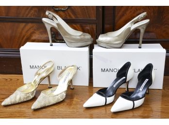 Luxury High Heels By Manolo Blahnik And Stuart Weitzman - Sizes 6, 6.5