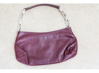 Maroon-Colored Italian Leather Handbag By Tosca Blu