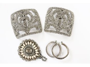 Collection Of Rhinestone And Marcasite Accessories