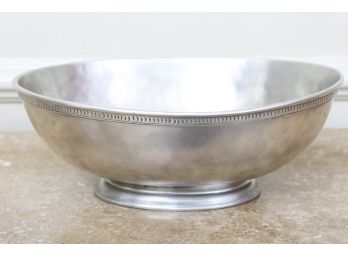 Italian Pewter Round Centerpiece Bowl By Match