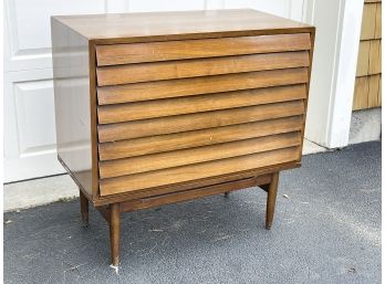 Mid Century Modern 'Dania' Louvered Chest Of Drawers By Merton Gershun
