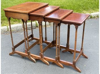 Set Of Four Mahogany Nesting Tables By Schmieg & Kotzian