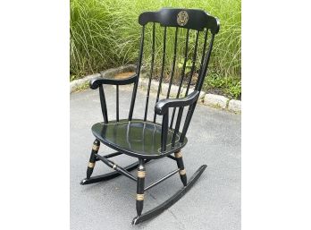 Black Painted Hardwood Rocking Chair By Nichols And Stone Co.
