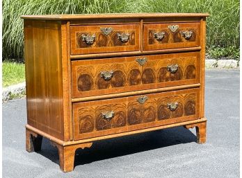 George I Style Walnut And Oyster Veneered Chest Of Drawers