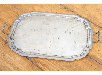 Antique Sterling Silver Platter With Handles -635g