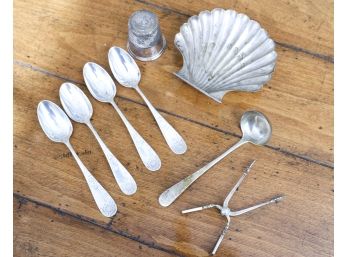 Collection Of Antique Sterling Silver Utensils -252g