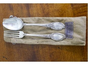 800 Sterling Silver Fork And Spoon