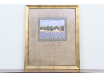 Lavender Field James Wiens Print In Gold Frame