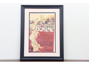 Boheme Opera Poster Framed Print