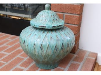 Turquoise Lidded Vase