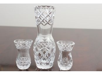 3 Crystal Vases