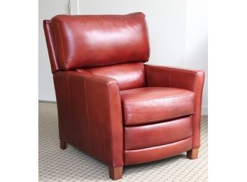 Red Leather Push-Back Reclining Armchair