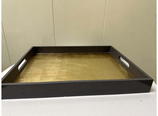 Laquered Tray With Gold Accents