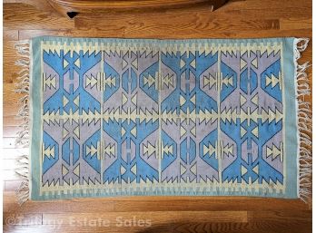 Dhurrie Wool Rug With Soiling